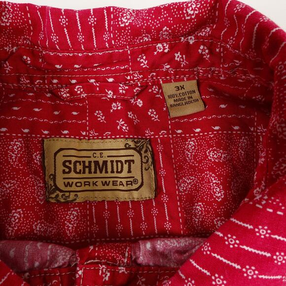 C.E. Schmidt Workwear Womens 3X Button Down Top Pink Front Pockets - Picture 8 of 9